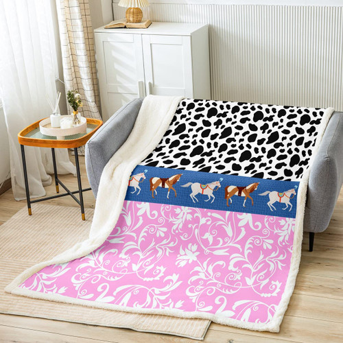 jejeloiu Horse Fleece Throw Blanket Baby 30"x40" Kids Western Cowboy Decor Cowboy Plush Blanket for Bed Sofa Couch Cow Print Floral Print Sherpa Blanket Breathable Wild West Fuzzy Blanket Room Decor jejeloiu Horse Fleece Throw Blanket Baby 30"x40" Kids Western Cowboy Decor Cowboy Plush Blanket for Bed Sofa Couch Cow Print Floral Print Sherpa Blanket Breathable Wild West Fuzzy Blanket Room Decor