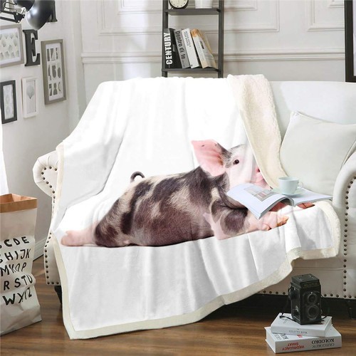Kids Sherpa Blanket Cute Pig Pattern Fleece Throw Blanket for Sofa Couch Bed 3D Funny Pet Pig Animal Warm Plush Blanket Ultra Soft Lovely Decor Fuzzy Blanket Baby 30"x40" Kids Sherpa Blanket Cute Pig Pattern Fleece Throw Blanket for Sofa Couch Bed 3D Funny Pet Pig Animal Warm Plush Blanket Ultra Soft Lovely Decor Fuzzy Blanket Baby 30"x40"