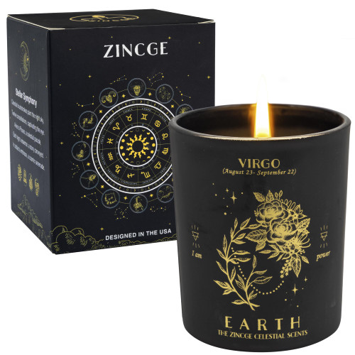 Virgo Candle for Women, ZINCGE Zodiac Sign Virgo Gifts for Men Candle Astrology Gifts, August Birthday Gifts, Scented Candles for Men Christmas Gifts, Soy Candles for Home Scented