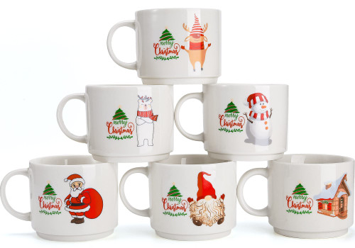Zeniortex Christmas Coffee Mugs 14oz-Christmas Ceramic Mug Set of 6 for Hot Chocolate Cocoa-Holiday Coffee Cup Xmas Basket Gifts for Family Friends Zeniortex Christmas Coffee Mugs 14oz-Christmas Ceramic Mug Set of 6 for Hot Chocolate Cocoa-Holiday Coffee Cup Xmas Basket Gifts for Family Friends