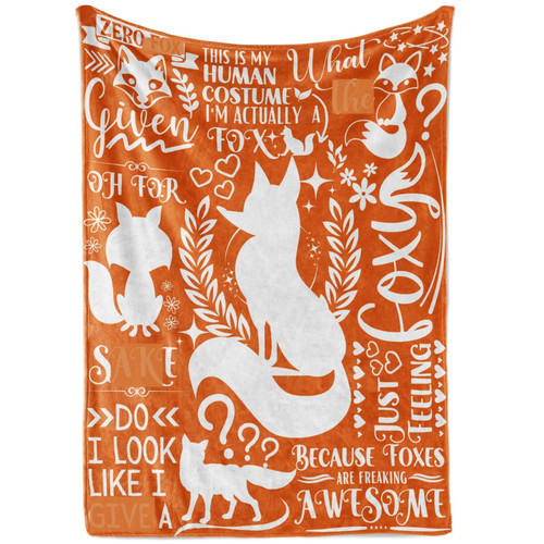 InnoBeta Fox Blanket, Fox Gifts, Fox Flannel Blanket for Fox Lovers, Soft Throw Blanket for Women, Kids, Teens, Girlfriend, Besties, Wife, Bed, Sofa Blanket Orange 50"x 65" InnoBeta Fox Blanket, Fox Gifts, Fox Flannel Blanket for Fox Lovers, Soft Throw Blanket for Women, Kids, Teens, Girlfriend, Besties, Wife, Bed, Sofa Blanket Orange 50"x 65"