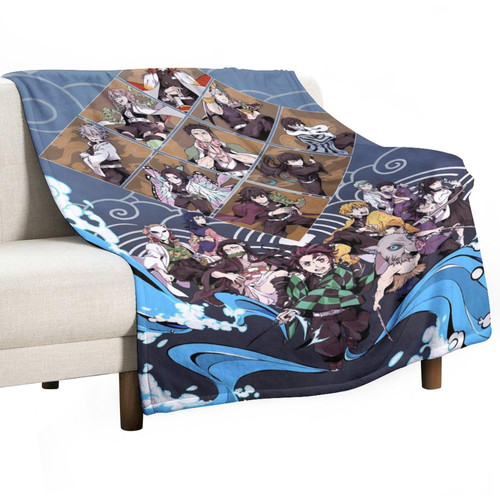 HUMYYTBQ Demon Anime Slayer Blanket Super Soft Flannel Throw Blanket Light Weight for Living Room Bedroom Couch Sofa Fleece Gifts for Boys Girls Adult 40"x50"