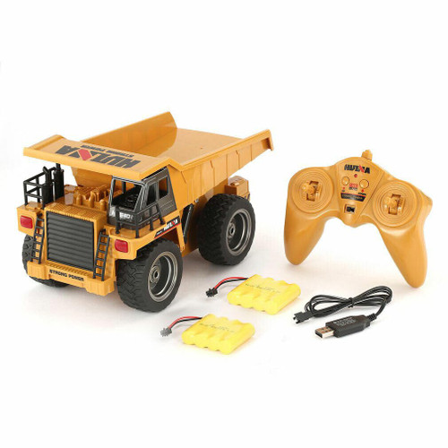 HUI NA Remote Control Dump RC Trucks Toy 1/18 Scale, 4WD with Heavy Rubber Tires 6 Channel 2.4G Toys Construction Vehicles with 2 Rechargeable Batteries for Boys Girls HUI NA Remote Control Dump RC Trucks Toy 1/18 Scale, 4WD with Heavy Rubber Tires 6 Channel 2.4G Toys Construction Vehicles with 2 Rechargeable Batteries for Boys Girls