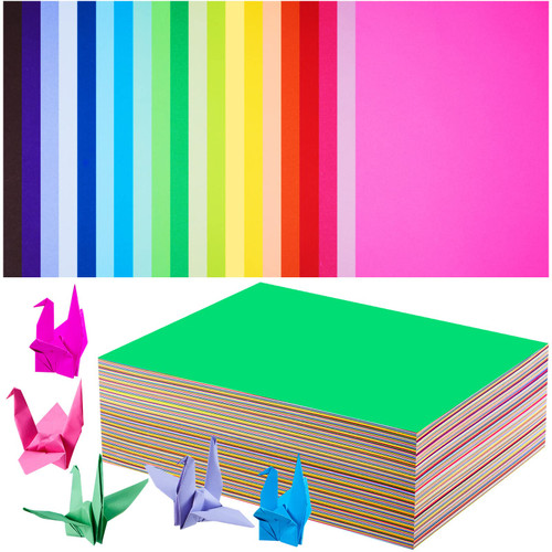 500 Sheets Construction Paper Assorted Colors Bulk School Supplies 9 x 12 Inches Art Lightweight Paper Classic Paper Craft for Kids Adults Holiday Drawing (Mixed Colors)