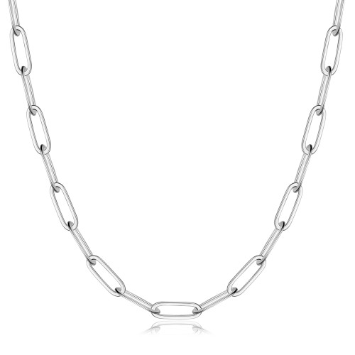 Silver Paperclip Chain Necklace for Women, 5mm Sterling Silver Paperclip Chain for Women Sterling Silver Chain Necklace for Women Silver Chain for Women Diamond Cut Paperclip Chain Necklace 26 Inch Silver Paperclip Chain Necklace for Women, 5mm Sterling Silver Paperclip Chain for Women Sterling Silver Chain Necklace for Women Silver Chain for Women Diamond Cut Paperclip Chain Necklace 26 Inch