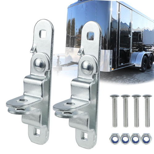 EJYTRVT Heavy Duty Cargo Trailer Door Latch 2 Pack- Secure Trailer Lock Latch with Hasp - Durable Enclosed Trailer Latch for Cargo Doors (Comes with Anti-Theft Screws and Anti-Loose Nuts)