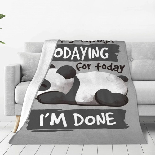 Panda Blanket Cute Panda Decor Throw Blanket Panda Gifts for Girls Boys Super Warm Soft Plush Lightweight Fleece Flannel Blanket Winter Couch Sofa Bedding Blanket for Kids Adults Women 50"X40"