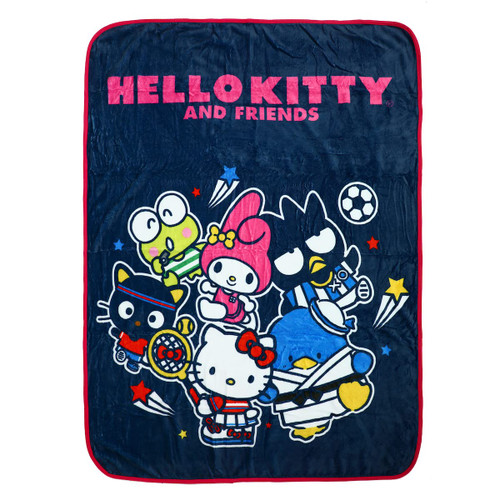 Bioworld Hello Kitty & Friends Hobbies Digital Print 48 x 60 Throw Blanket