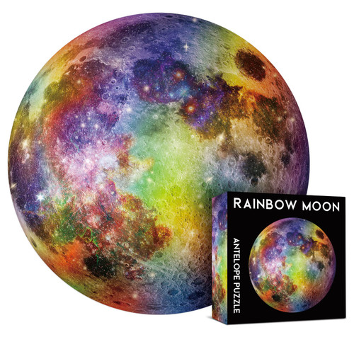 Antelope - 1000 Piece Puzzle for Adults,Rainbow Moon Jigsaw Puzzles 1000 Pieces, Space Puzzle, Planet Round Puzzle,Circle Puzzle, Solar System Puzzle, High Resolution, Matte Finish, No Dust Puzzle