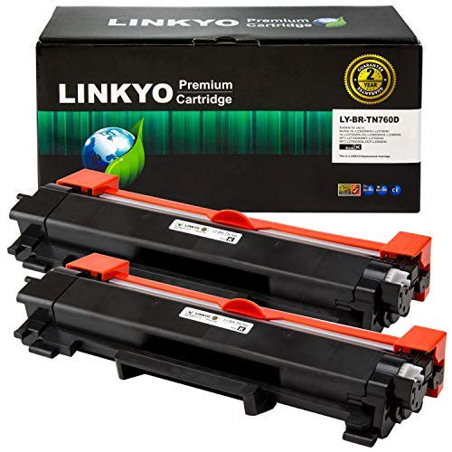 LINKYO Compatible Toner Cartridge Replacement for Brother TN760 TN-760 TN730 (Black, High Yield, 2-Pack) LINKYO Compatible Toner Cartridge Replacement for Brother TN760 TN-760 TN730 (Black, High Yield, 2-Pack)