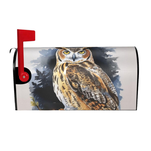 Mailbox Cover Owl Print Mailbox Wraps Post Letter Box Cover Mailbox Post Cover for Garden Yard Decor 21x18 in