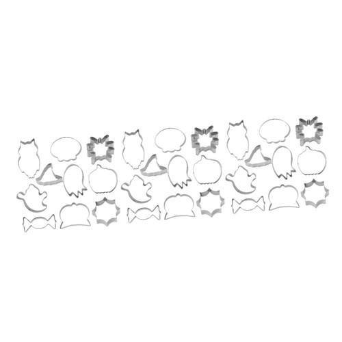 BESTOYARD 30 Pcs Halloween Stainless Steel Cookie Cutter Cookie Making Accessory Cartoon Shape Cookie Cutter Mini Halloween Cookie Cutter Halloween Baking Metal Pancakes Decorations Child