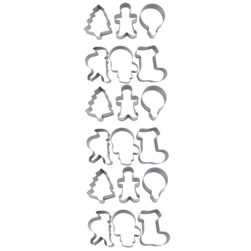 BESTOYARD 18 Pcs Stainless Steel Baking Mold Christmas Cookies Cutters Cookie Mold Small Star Cookie Cutter Gingerbread Man Cookie Cutter Christmas Crackers Cake Biscuit 430 Stainless Steel