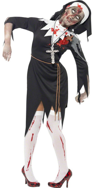 Smiffys - 38877 - Zombie Bloody Sister Mary - Halloween Costume - Size Medium - US Dress Size - 10 / 12
