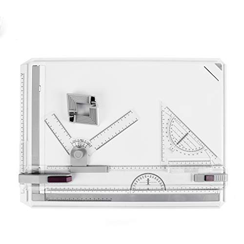 Frylr Metric A3 Drawing Board Drafting Table with Parallel Motion and Angle Metric Measuring System (20.218.81.6, Grey)