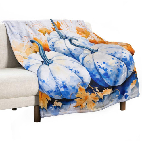 Fall Watercolor Pumpkins Blanket Thanksgiving Or Halloween Bed Throw Blanket 30"x40" Super Soft Flannel Throw Blanket for Couch Sofa Bed for Adults Kids Boys Teens Gift Gift Idea Fall Watercolor Pumpkins Blanket Thanksgiving Or Halloween Bed Throw Blanket 30"x40" Super Soft Flannel Throw Blanket for Couch Sofa Bed for Adults Kids Boys Teens Gift Gift Idea