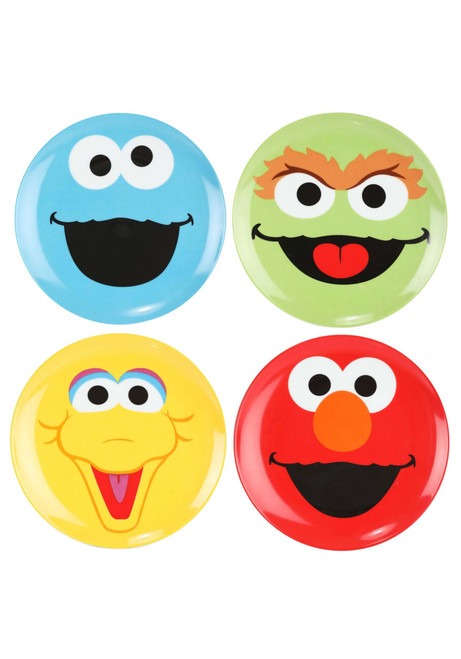 Fun Costumes Sesame Street Set of 4 Plate Set Standard Fun Costumes Sesame Street Set of 4 Plate Set Standard