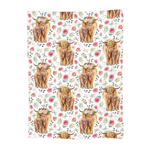 Highland Cow Blanket Soft Warm Lightweight Cozy Plush Throw Blanket Bed Couch Sofa Office Decor Gifts for Kids Women 60"x50" Highland Cow Blanket Soft Warm Lightweight Cozy Plush Throw Blanket Bed Couch Sofa Office Decor Gifts for Kids Women 60"x50"