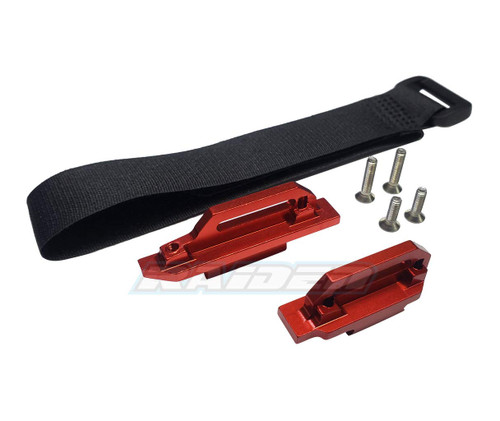 Raidenracing Aluminium Alloy Tall Battery Holder Mount Hold Down for Traxxas 1/10 4wd Slash LCG Chassis - RED Raidenracing Aluminium Alloy Tall Battery Holder Mount Hold Down for Traxxas 1/10 4wd Slash LCG Chassis - RED