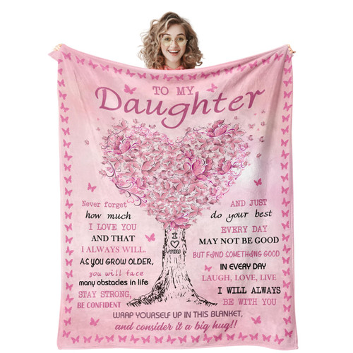 Quilazy Daughter Gift from Mom, Daughter Gifts, Gifts for Daughter, Daughter Birthday Gift, Daughter Gifts from Mom Dad, Graduation Birthday Gifts for Daughter Adult, to My Daughter Blanket 60''x50'' Quilazy Daughter Gift from Mom, Daughter Gifts, Gifts for Daughter, Daughter Birthday Gift, Daughter Gifts from Mom Dad, Graduation Birthday Gifts for Daughter Adult, to My Daughter Blanket 60''x50''