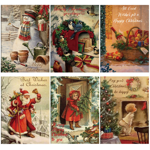 120 Sets Christmas Vintage Cards Holiday Greeting Card with Envelopes Stickers 6" x 4" Retro Happy Holiday Assortment Card Bulk 6 Designs Merry Christmas Cards Vintage Blank Holiday Greeting Cards 120 Sets Christmas Vintage Cards Holiday Greeting Card with Envelopes Stickers 6" x 4" Retro Happy Holiday Assortment Card Bulk 6 Designs Merry Christmas Cards Vintage Blank Holiday Greeting Cards