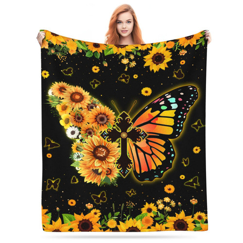 Sunflower Butterfly Blanket, Sunflower Butterfly Gifts for Women, Soft Throw Blanket for Bed Couch Sofa, Cozy Plush Warm Fleece Blanket Butterfly Blanket for Girls Adults Home Office Decor 50"x60" Sunflower Butterfly Blanket, Sunflower Butterfly Gifts for Women, Soft Throw Blanket for Bed Couch Sofa, Cozy Plush Warm Fleece Blanket Butterfly Blanket for Girls Adults Home Office Decor 50"x60"