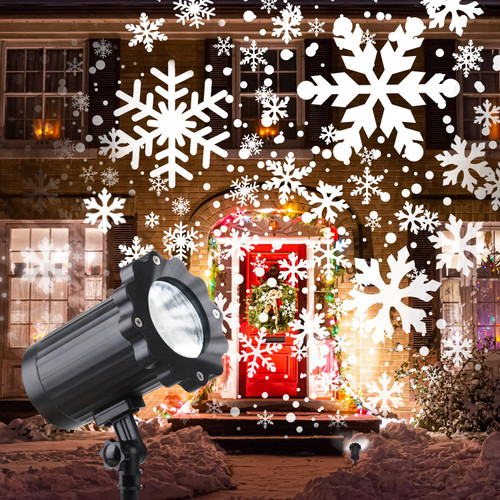 Christmas Snowflake Projector Lights Outdoor, Enrosa Highlight Led Snowfall Projection, Waterproof Landscape Christmas Decorations Lighting for Xmas Holiday Party Wedding Garden Patio Christmas Snowflake Projector Lights Outdoor, Enrosa Highlight Led Snowfall Projection, Waterproof Landscape Christmas Decorations Lighting for Xmas Holiday Party Wedding Garden Patio