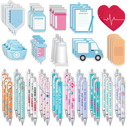 Ctosree 60 Pcs Mini Funny Nurse Sticky Notes Nurse Ballpoint Pens Nursing Student Essentials School Nurse Gifts Sticky Note Pads Funny Ballpoint Pens for Medical Students Hospital School Supplies Ctosree 60 Pcs Mini Funny Nurse Sticky Notes Nurse Ballpoint Pens Nursing Student Essentials School Nurse Gifts Sticky Note Pads Funny Ballpoint Pens for Medical Students Hospital School Supplies