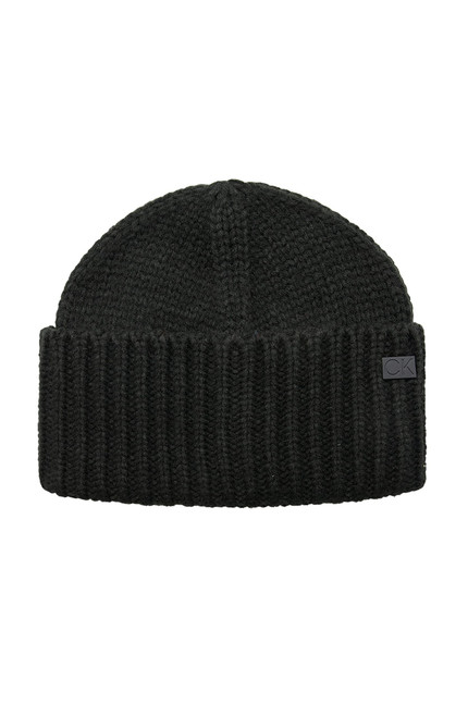 Calvin Klein Men's Hat, Black Tall Rib Cuff, One Size