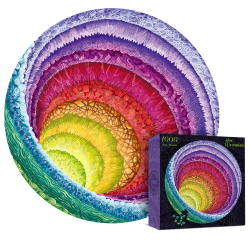 Antelope - 1000 Piece Rainbow Puzzle for Adults, Hue Wormhole Jigsaw Puzzles 1000 Pieces,1000 Piece Round Puzzles, Wormhole Puzzles, High Resolution, Matte Finish, Smooth Edging, No Dust, 3D Puzzle