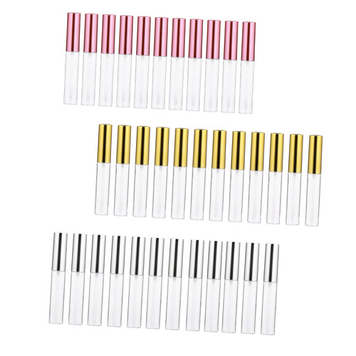 FOMIYES 36pcs Lip Gloss Tube Clear Plastic Containers Terrariums Clear Gloss Lip Gloss Refillable Lip Balm Bottles Glass Lip Gloss Tubes Empty Lip Gloss Tube Lip Gloss Bottle Lip Bottles