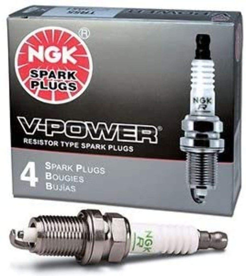 NGK LFR6A11 V-Power Spark Plug, 3672 Set of 4 Spark Plugs