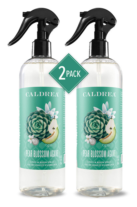 Caldrea Linen and Room Spray Air Freshener, Made with Essential Oils, Plant-Derived and Other Thoughtfully Chosen Ingredients, Pear Blossom Agave Scent, 16 oz, 2 Pack Caldrea Linen and Room Spray Air Freshener, Made with Essential Oils, Plant-Derived and Other Thoughtfully Chosen Ingredients, Pear Blossom Agave Scent, 16 oz, 2 Pack