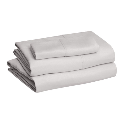 Amazon Basics Lightweight Super Soft Easy Care Microfiber 3-Piece Bed Sheet Set with 14-Inch Deep Pockets, Twin XL, Light Gray Amazon Basics Lightweight Super Soft Easy Care Microfiber 3-Piece Bed Sheet Set with 14-Inch Deep Pockets, Twin XL, Light Gray
