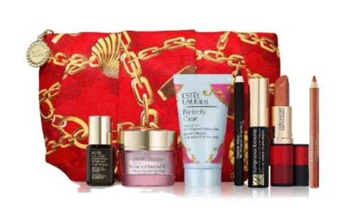 Estee Lauder 2021 8pcs Lift & Hydrate System Set Includes Resilience Multi-Effect Creme SPF 15, Advanced Night Repair Serum (Worth over $140!)