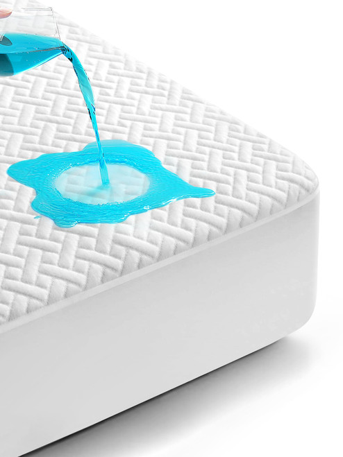 Renvix Twin XL Size Waterproof Mattress Protector, Premium Bamboo Mattress Pad Ultra Soft Breathable, Noiseless Mattress Cover Fitted 8"-21" Deep Pocket Renvix Twin XL Size Waterproof Mattress Protector, Premium Bamboo Mattress Pad Ultra Soft Breathable, Noiseless Mattress Cover Fitted 8"-21" Deep Pocket