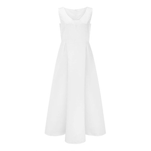 Cocktail Dresses for Women Evening Party Women Sleeveless Deep V Neck Loose Plain Long Maxi Casual Dress White Cocktail Dresses for Women Evening Party Women Sleeveless Deep V Neck Loose Plain Long Maxi Casual Dress White