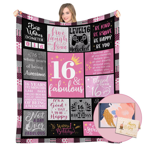 Sweet 16 Gifts for Girls, 16 Year Old Girl Birthday Gift ideas, Best Happy 16th Birthday Gifts for Girls, Sweet Sixteen Gifts for 16 Year Old Girls Funny, Sixteen Birthday Throw Blanket 60"X50" Sweet 16 Gifts for Girls, 16 Year Old Girl Birthday Gift ideas, Best Happy 16th Birthday Gifts for Girls, Sweet Sixteen Gifts for 16 Year Old Girls Funny, Sixteen Birthday Throw Blanket 60"X50"