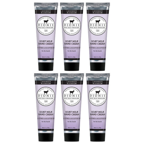 Dionis Goat Milk Skincare Hand Cream (Lavender Blossom, 1 oz) 6 pack
