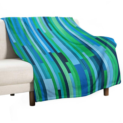 Soft Warm Throw Blankets Abstract Stripes Mid Century Modern Decor Flannel Fleece Throw Blanket Mid Century Modern Blanket 40"x50" for Couch Sofa Bed Office for Girls Birthday Valentines Gifts