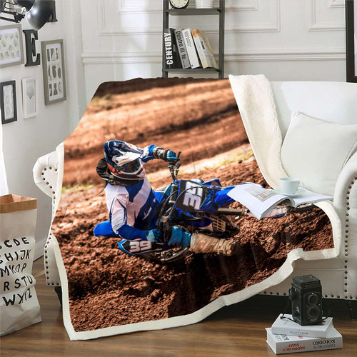 Erosebridal Motorcycle Sherpa Blanket 30"x40" Motocross Racer Fleece Blanket Extreme Games Sports Blanket Throw for Kids Teen Boys Dirt Bike Rider Cartoon Fuzzy Blanket Sofa Decor Blue Brown Erosebridal Motorcycle Sherpa Blanket 30"x40" Motocross Racer Fleece Blanket Extreme Games Sports Blanket Throw for Kids Teen Boys Dirt Bike Rider Cartoon Fuzzy Blanket Sofa Decor Blue Brown