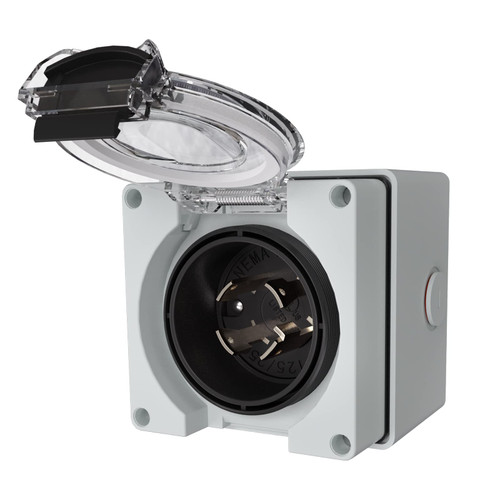 STARELO 30 Amp Generator Power Inlet Box NEMA L14-30P,125/250 Volt 7500W, Outdoor dustproof and Weatherproof for generators, Welding Machines, etc.ETL Listed.(NEMA L14-30P Box)