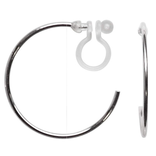 Miyabi Grace Womens Hoops Clip On Earrings Gold, Silver Invisible Clip On Hoop Earrings, Non Pierced Hypoallergenic Earrings, Rose Gold (30mm Silver Hoop) Miyabi Grace Womens Hoops Clip On Earrings Gold, Silver Invisible Clip On Hoop Earrings, Non Pierced Hypoallergenic Earrings, Rose Gold (30mm Silver Hoop)