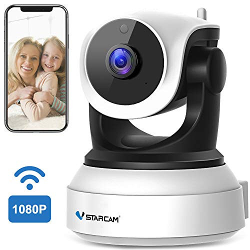 1080P WiFi Camera, VStarcam HD Wireless IP Camera with Night Vision, Motion Detection, Cloud Service, PTZ Two-Way Audio Home Security Camera for Indoor (Support Max 128G TF Card)