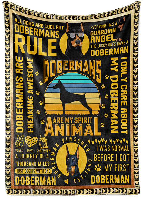 InnoBeta Doberman Pinscher Gifts, Doberman Blanket Throws for Dobie Mom Dad, Gifts for Doberman Pinscher Lovers, 50 x 65 inches, Perfect for Birthday Christmas Thanksgiving InnoBeta Doberman Pinscher Gifts, Doberman Blanket Throws for Dobie Mom Dad, Gifts for Doberman Pinscher Lovers, 50 x 65 inches, Perfect for Birthday Christmas Thanksgiving