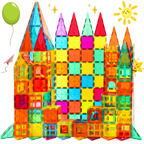 CuteTiger Mangetic Tiles, 64PCS Magnet Building Toys, Magnetic Building Set, Stacking Blocks, Perfect STEM Toys Gift for Kids Boys and Girls CuteTiger Mangetic Tiles, 64PCS Magnet Building Toys, Magnetic Building Set, Stacking Blocks, Perfect STEM Toys Gift for Kids Boys and Girls