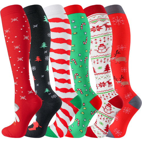 cerpite Christmas Compression Socks for Women & Men Circulation 6 Pairs Compression Socks 20-30 mmhg Best for Running,Nurse,Travel cerpite Christmas Compression Socks for Women & Men Circulation 6 Pairs Compression Socks 20-30 mmhg Best for Running,Nurse,Travel