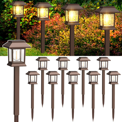 Solar Lights for Outside, 10 Pack Solar Pathway Lights Outdoor, Waterproof Solar Garden Lights Outdoor Solar Lights for Garden, Landscape, Walkway, Patio, Path, Yard, Driveway Decor (Warm White) Solar Lights for Outside, 10 Pack Solar Pathway Lights Outdoor, Waterproof Solar Garden Lights Outdoor Solar Lights for Garden, Landscape, Walkway, Patio, Path, Yard, Driveway Decor (Warm White)