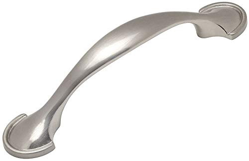 Cosmas 6632SN Satin Nickel Cabinet Hardware Handle Pull - 3" Inch (76mm) Hole Centers - 25 Pack