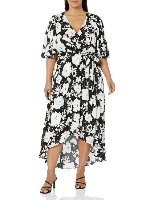 City Chic Plus Size Maxi Evelyn in Flower POP, Size 16
